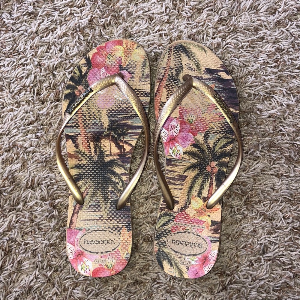 Havaiana Womens Flip Flops Tropical Print